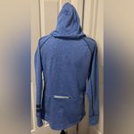 PINK - Victoria's Secret PINK Victoria’s Secret Heather Blue Logo Hoodie Pullover Size Large Photo 3