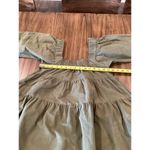 Wisteria Lane cotton Tiered Square Neck Gathered Sleeve Mini baby doll Dress S Green Photo 4