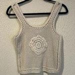 Jessica Simpson Beige crocheted sweater tank top size small Photo 0