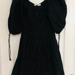 House of Harlow House of‎ Harlow 1960 Women's Puff Sleeves A-Line Dress Cotton Black Small NWT Photo 0