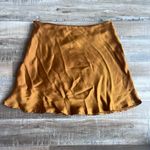 Free People Gold Mini Skirt Size 6 Photo 2