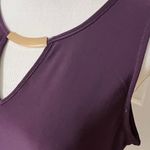 AUW  size Large sleeveless shirt; plum purple with gold accent; never worn Photo 1