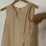 Chic Sleeveless Beige Top with Side Tie Tan Size M Photo 1