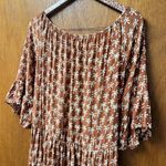 Natalie Martin Silk Palm Tree Print Short Sleeve Maxi Dress Brown Small S READ Photo 6