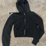 Brandy Melville Black Cropped Zip-Up  Hoodie Photo 1