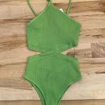 ZARA Lime Green Ribbed Bodysuit- NWT Photo 0