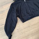 Garage  Black Cropped Zip-Up Hoodie- Size Large Photo 3