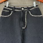 Nasty Gal  Black Denim Studded Maxi Skirt US Size 0 Photo 2