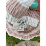 Umgee  Medium Striped Shorts Pink White Freyed Edge Summer Casual Photo 2