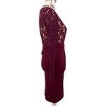 Lulus Swoon-er or Later Burgundy Long Sleeve Lace Dress - Size S Photo 9