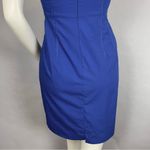 Club Monaco Sheath Dress Mini Women Size 0 Blue Sleeveless Cotton Darts Sleek Photo 8