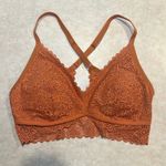 Auden‎ Women’s Orange Unlined Lace Bralette Large Photo 0