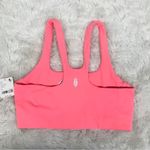 Free People MOVEMENT Square Neck Sports Bra Neon Coral Pink Size Medium New Photo 3
