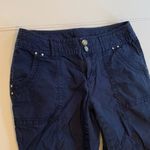 INC International Concepts Navy Blue Cotton Cropped Capri Pants Women’s Size 4P Photo 1