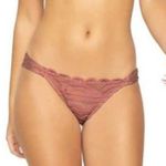 PilyQ NWT  Lace Fanned Teeny Bikini in Dusty Rose Photo 0
