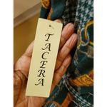 Tacera Womens Dress Size Small Faux Wrap Floral Green and Gold V Neck  Photo 5