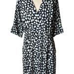 Nic+Zoe Dress Women Small Black Ivory Dotted Cinch Waist Tunic Shift Preppy Photo 0
