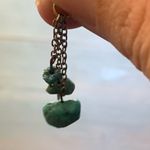 Artisan Natural Turquoise Stone Pendant Necklace Chain Drop Gold Photo 2