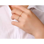 Boutique Dainty 14k Gold Filled Baguette‎ Solitaire Diamond Simulant Ring Photo 6