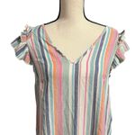 Emery Rose Women's Linen Blend Ruffle Shift Dress Sz 1XL Summer Boho Festival Pink Photo 1