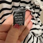 POL Babydoll Striped Crochet Trim Dress Black and White Women’s Size Small Photo 8