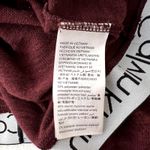 Calvin Klein  Maroon Logo Long Sleeve Crop Top Photo 6