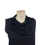 Theory Draped Mock-Neck Dress Sleeveless Midi Pullover Jersey Black Size XS Photo 1