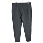 St. John Couture Ponte Knit Ankle Zip Pants Women's Large Black Stretch Career Photo 2