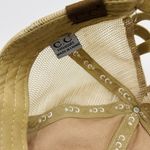 CC Exclusives Adjustable Trucker Baseball Hat Blue Tan Ponytail Criss Cross Back Photo 8