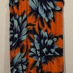 Maeve Sunset Hibiscus Flowy Orange Blue Floral Dress Photo 2