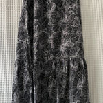 Unsubscribed 100% silk gray white floral maxi skirt/strapless dress [READ] Photo 0