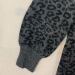 Anthropologie women's small tunic sweater cowl neck gray cheetah wool yak long s Photo 6