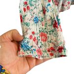Lucky Brand The Vermont Country Store Gauze  Floral Print Long Sleeve Popover Shirt White L Photo 2