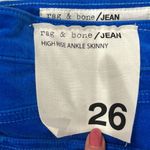 Rag and Bone NEW  High Rise Ankle Skinny sz 26 Blue Velour Photo 1