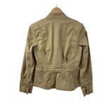 CAbi Canvas Camp Jacket Womens Size XS Beige Cotton Button Long Sleeve #5477 Photo 4
