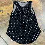 West Kei Polka Dot Sleeveless Blouse with Cutout Keyhole Small Photo 2