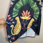 Averie Blaise Cowl Midi Dress Rainforest Jungle Print 3XL Black Size 3X Photo 2