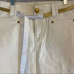 White House | Black Market WHBM white denim skirt size 10 Photo 1