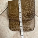 Punto Fibbia Made in Italy Snake Croc Embossed Crossbody Purse Euc Green small Photo 10