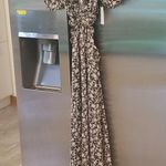 ASTR 💕💕 Floral Ruffle Cutout Midi Dress ~ Black Lilac Ditsy Medium M NWT Photo 9