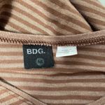 BDG Urban Outfitters Brown Striped V-neck Short Sleeve Tee Photo 7
