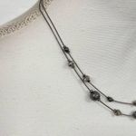 Loft  Black Beads Two Strand Short Necklace Jewelry Photo 5