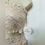 Lost + Wander  Bikini Zebra Print Orange Cream Swimsuit Size Med NWT  Cool Sand Photo 3