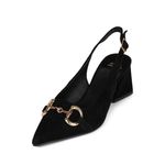 Jeffrey Campbell  nakita Heel Black Suede Gold Size 7.5 NIB Photo 2