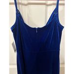NWT Taylor Royal Blue Velvet Fringe Cowl Neck Dress, Sz 8 Size M Photo 7