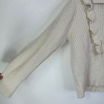 Derek Lam  10 Crosby Noelia Ruffle Wool Blend Sweater Ivory Size‎ M Photo 2