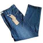 Madewell Knee Rip Plus Classic Straight Jeans Jade Wash Size 32 Photo 8