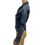 Refuge  Stretch Denim Button Up 4 Pocket Blue Jean Jacket Womens Medium Photo 4
