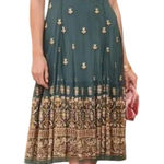 Sundance  Jeweled Dreams Dress Midi Tank Slip Embroidered Side Zip Green XS Photo 0