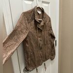 BKE  Buckle lightweight cheetah animal print jacket size XS tan brown Photo 1